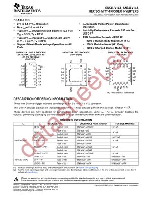 SN74LV14ADE4 datasheet  